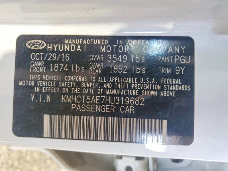 Продаж на аукціоні авто 2017 Hyundai Accent, vin: KMHCT5AE7HU319682, номер лоту: 59946236