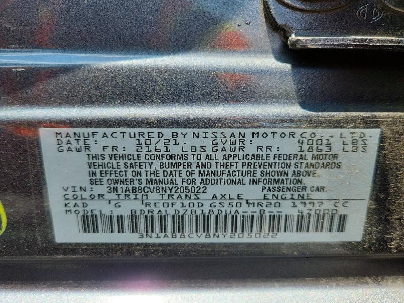 2022 Nissan Sentra მანქანა იყიდება აუქციონზე, vin: 3N1AB8CV8NY205022, აუქციონის ნომერი: 59694316