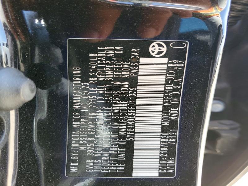 62037506 :رقم المزاد ، 5YFB4MDE9PP041379 vin ، 2023 Toyota Corolla مزاد بيع