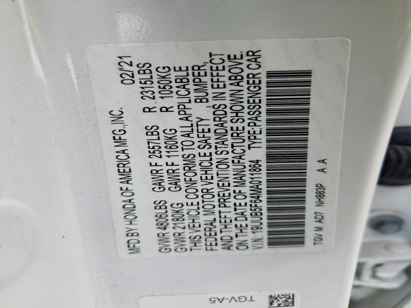 60137226 :رقم المزاد ، 19UUB5F64MA011864 vin ، 2021 Acura Tlx مزاد بيع