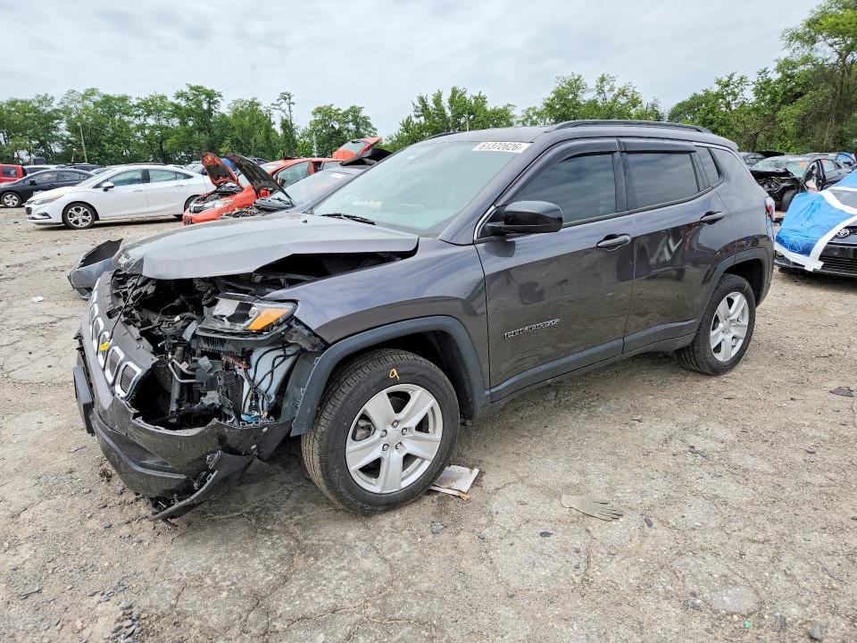 2022 Jeep Compass მანქანა იყიდება აუქციონზე, vin: 3C4NJDBB3NT132852, აუქციონის ნომერი: 61372626