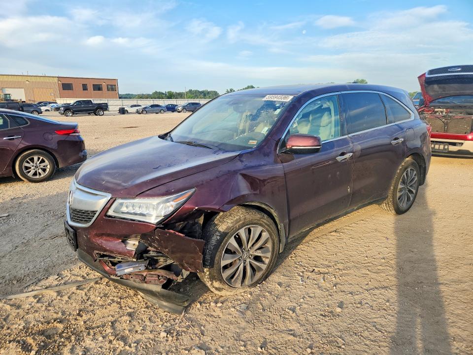 59594536 :رقم المزاد ، 5FRYD4H49EB046682 vin ، 2014 Acura Mdx مزاد بيع
