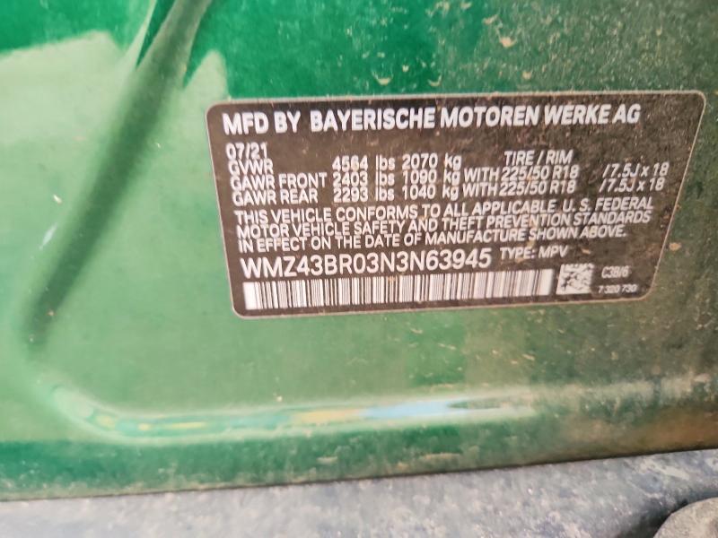 Продаж на аукціоні авто 2022 Mini Cooper, vin: WMZ43BR03N3N63945, номер лоту: 63060736