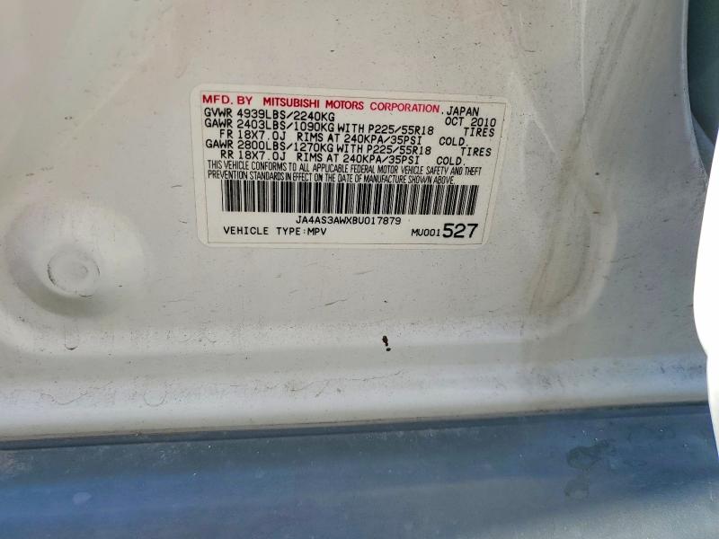 Aukcja sprzedaży 2011 Mitsubishi Outlander, vin: JA4AS3AWXBU017879, numer aukcji: 61729166