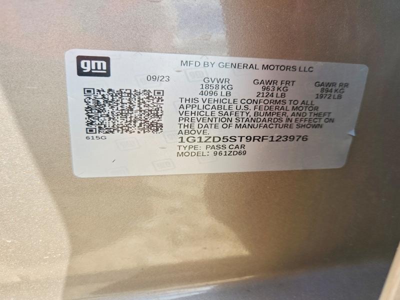 Продажа на аукционе авто 2024 Chevrolet Malibu, vin: 1G1ZD5ST9RF123976, номер лота: 59852186