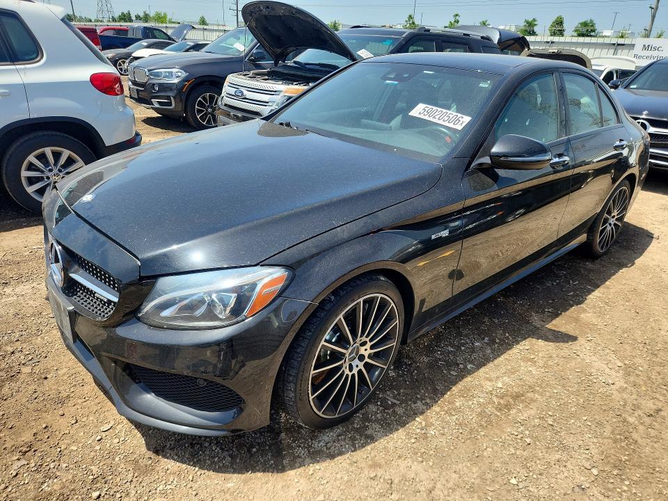 59020506 :رقم المزاد ، 55SWF6EB6HU192333 vin ، 2017 Mercedes-benz C مزاد بيع