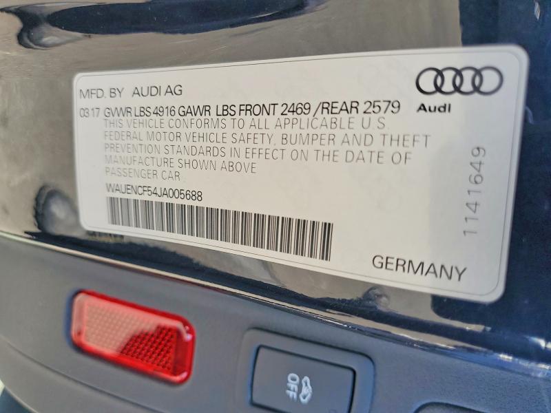 Aukcja sprzedaży 2018 Audi A5, vin: WAUENCF54JA005688, numer aukcji: 61804116