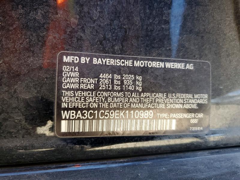 63258156 :رقم المزاد ، WBA3C1C59EK110989 vin ، 2014 Bmw 328 مزاد بيع