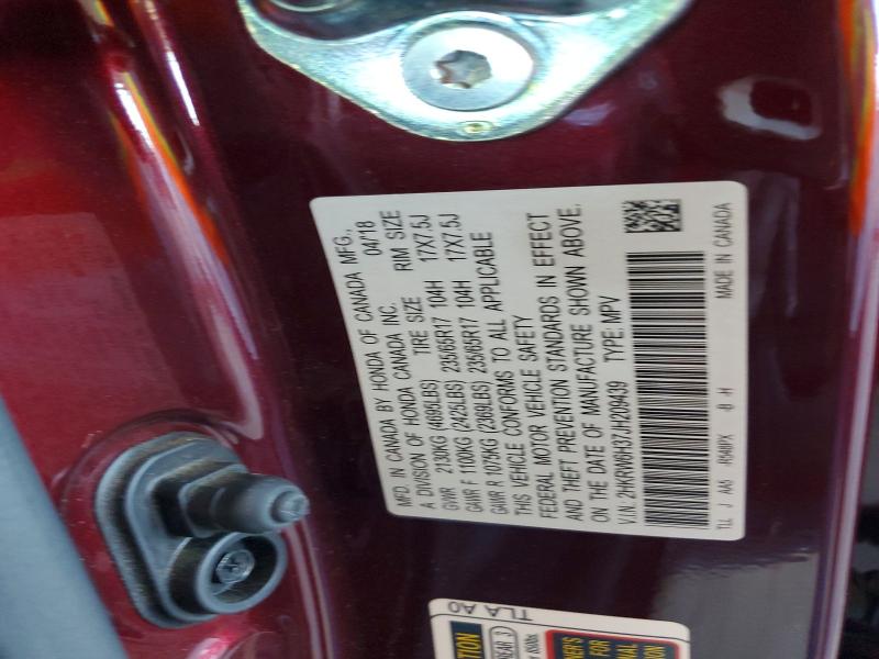 Aukcja sprzedaży 2018 Honda Cr-v, vin: 2HKRW6H37JH209439, numer aukcji: 58912636