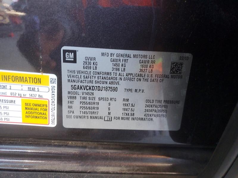 Продаж на аукціоні авто 2013 Buick Enclave, vin: 5GAKVCKD7DJ187590, номер лоту: 60084596