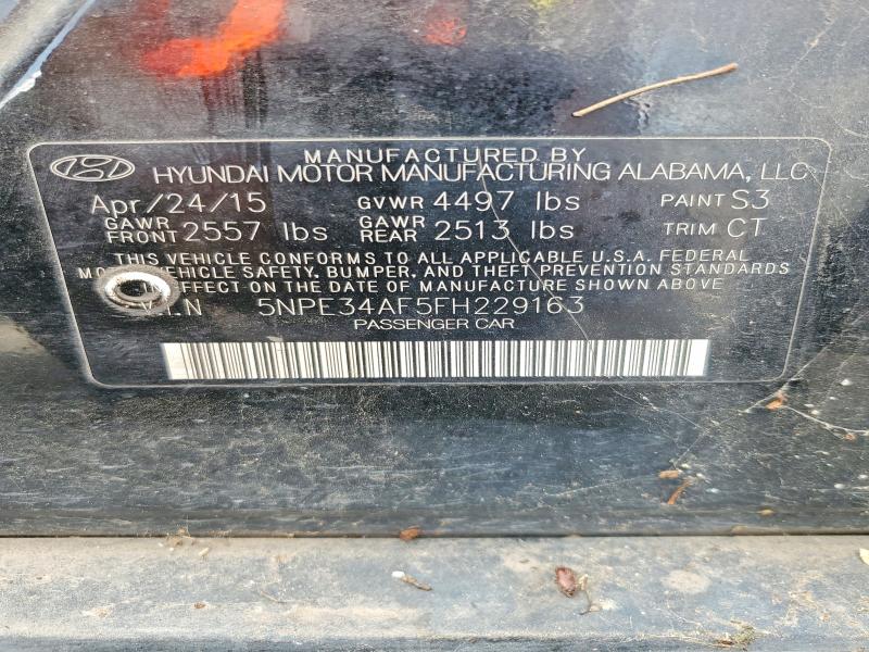 2015 Hyundai Sonata მანქანა იყიდება აუქციონზე, vin: 5NPE34AF5FH229163, აუქციონის ნომერი: 59735966