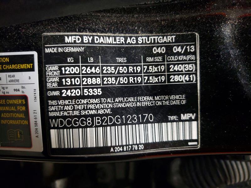 Продаж на аукціоні авто 2013 Mercedes-benz Glk, vin: WDCGG8JB2DG123170, номер лоту: 61769116