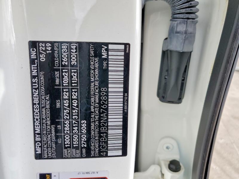 Продаж на аукціоні авто 2022 Mercedes-benz Gle, vin: 4JGFB4JB2NA762898, номер лоту: 59229986