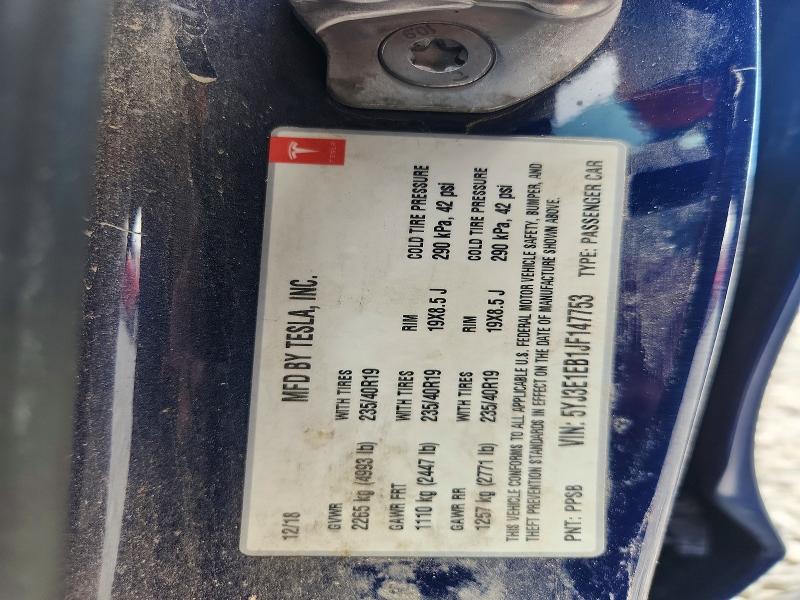 Продаж на аукціоні авто 2018 Tesla Model 3, vin: 5YJ3E1EB1JF147753, номер лоту: 60572646