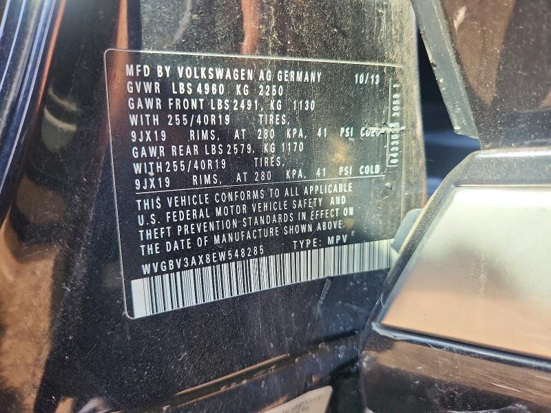 Продаж на аукціоні авто 2014 Volkswagen Tiguan, vin: WVGBV3AX8EW548285, номер лоту: 59328976