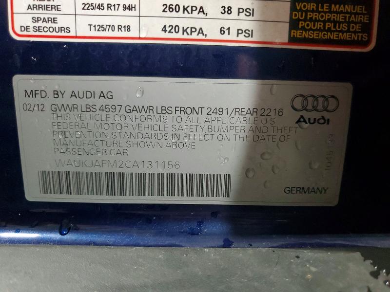 Продажа на аукционе авто 2012 Audi A3, vin: WAUKJAFM2CA131156, номер лота: 59127826