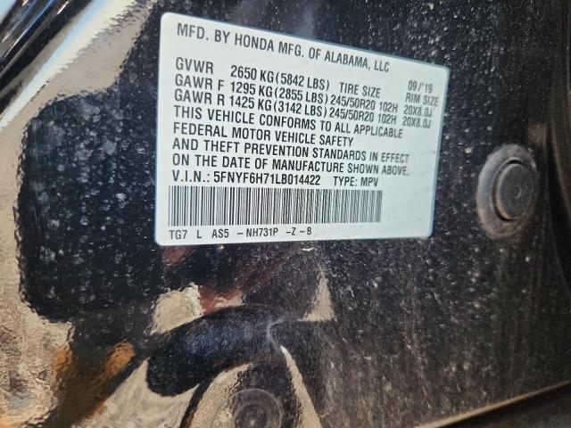 2020 Honda Pilot მანქანა იყიდება აუქციონზე, vin: 5FNYF6H71LB014422, აუქციონის ნომერი: 62907906