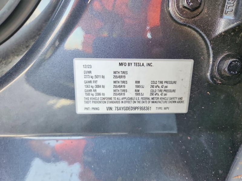 Aukcja sprzedaży 2023 Tesla Model Y, vin: 7SAYGDED9PF958361, numer aukcji: 60364516