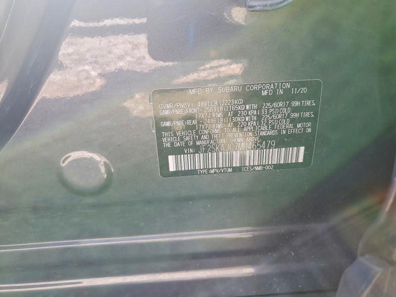 Продажа на аукционе авто 2021 Subaru Forester, vin: JF2SKAJC7MH465479, номер лота: 60279266