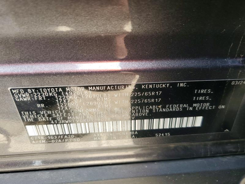 Aukcja sprzedaży 2024 Toyota Rav4 Hybrid, vin: 4T3RWRFV0RU138028, numer aukcji: 63433496