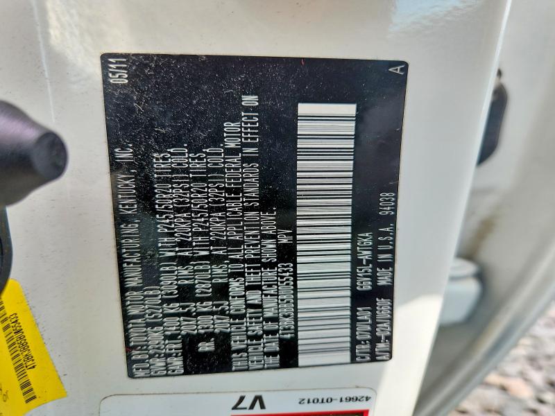 Aukcja sprzedaży 2011 Toyota Venza, vin: 4T3BK3BB5BU055433, numer aukcji: 60984966