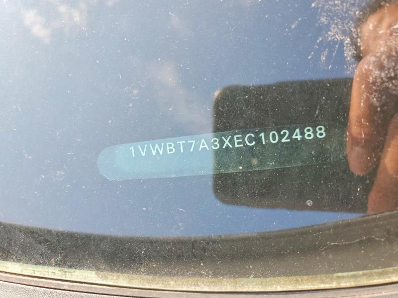 54102556 :رقم المزاد ، 1VWBT7A3XEC102488 vin ، 2014 Volkswagen Passat مزاد بيع