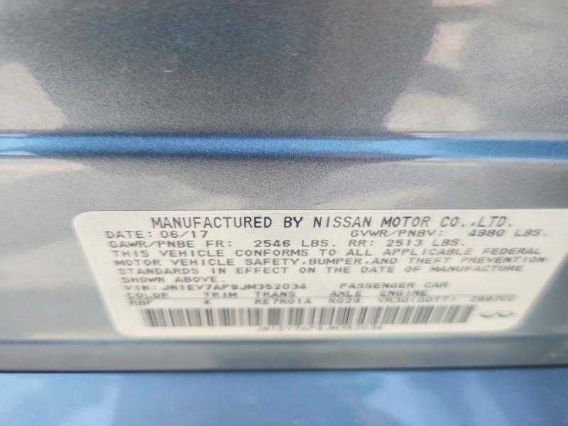 Aukcja sprzedaży 2018 Infiniti Q50, vin: JN1EV7AP9JM352034, numer aukcji: 61300516