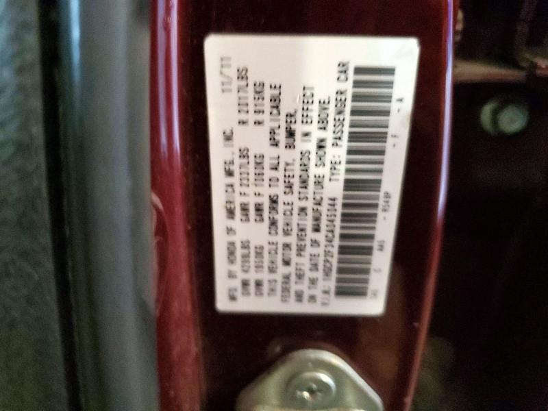 59082326 :رقم المزاد ، 1HGCP2F34CA045044 vin ، 2012 Honda Accord مزاد بيع