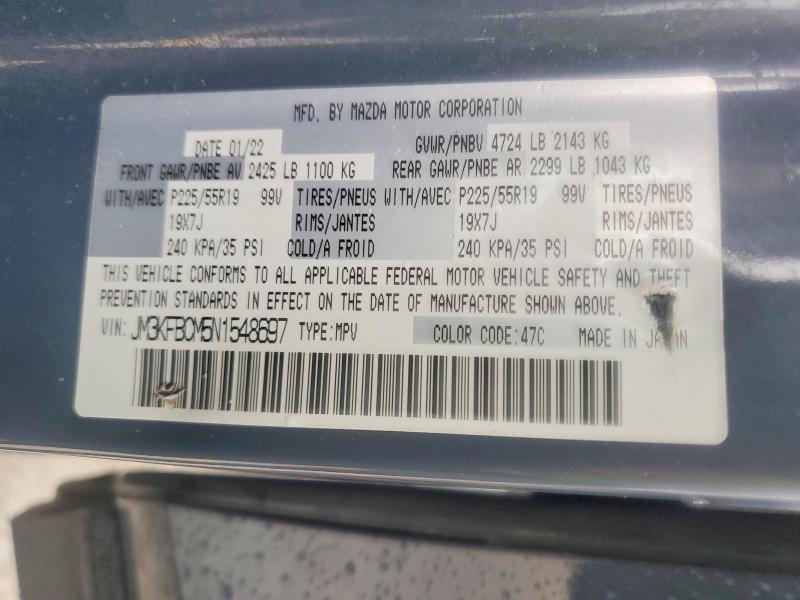 Aukcja sprzedaży 2022 Mazda Cx-5, vin: JM3KFBCM5N1548697, numer aukcji: 60569726