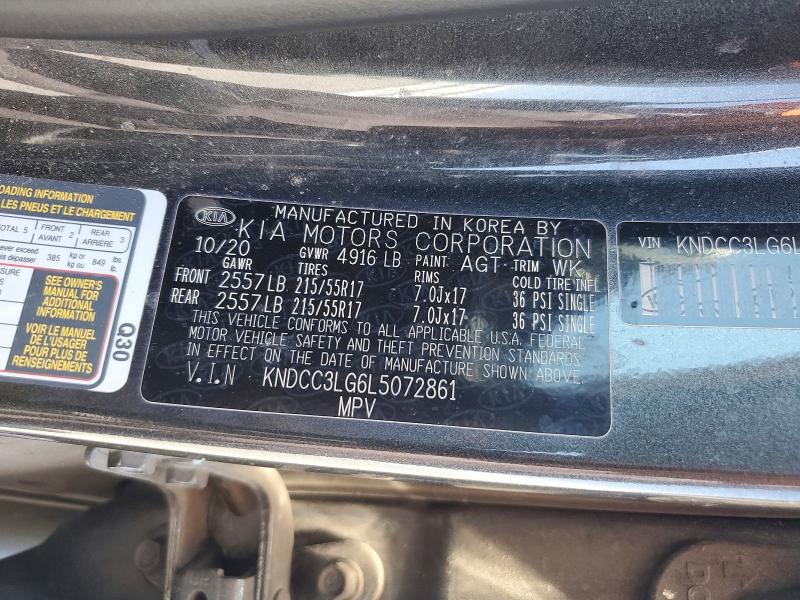 61197756 :رقم المزاد ، KNDCC3LG6L5072861 vin ، 2020 Kia Niro مزاد بيع
