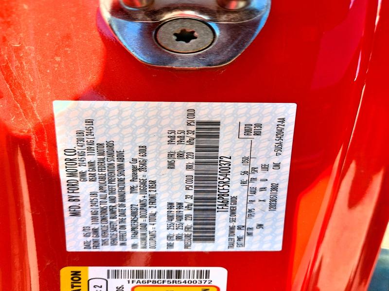 Aukcja sprzedaży 2024 Ford Mustang, vin: 1FA6P8CF5R5400372, numer aukcji: 60235206