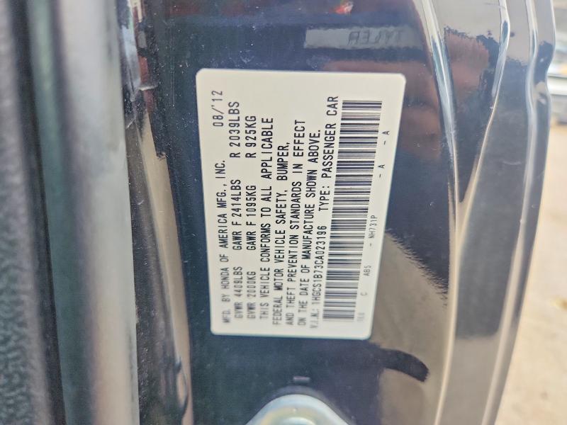 Продажа на аукционе авто 2012 Honda Accord, vin: 1HGCS1B73CA023196, номер лота: 60578466