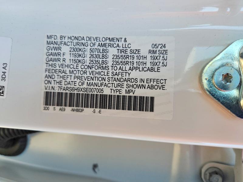 Aukcja sprzedaży 2025 Honda Cr-v, vin: 7FARS6H9XSE007005, numer aukcji: 61308856