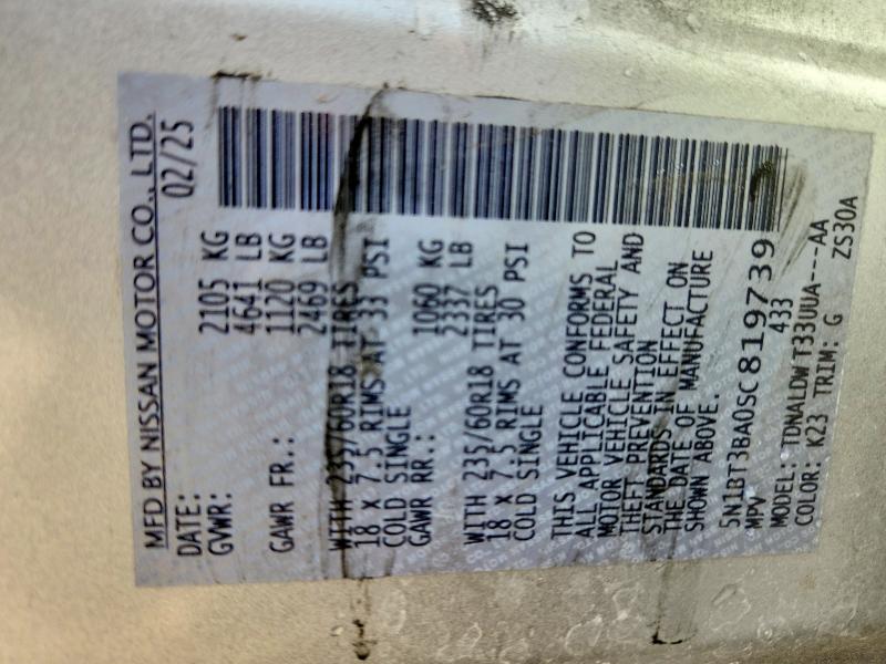 Aukcja sprzedaży 2025 Nissan Rogue, vin: 5N1BT3BA0SC819739, numer aukcji: 59682126