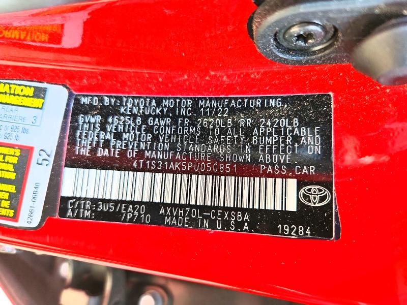 85607105 :رقم المزاد ، 4T1S31AK5PU050851 vin ، 2023 Toyota Camry Hybrid مزاد بيع