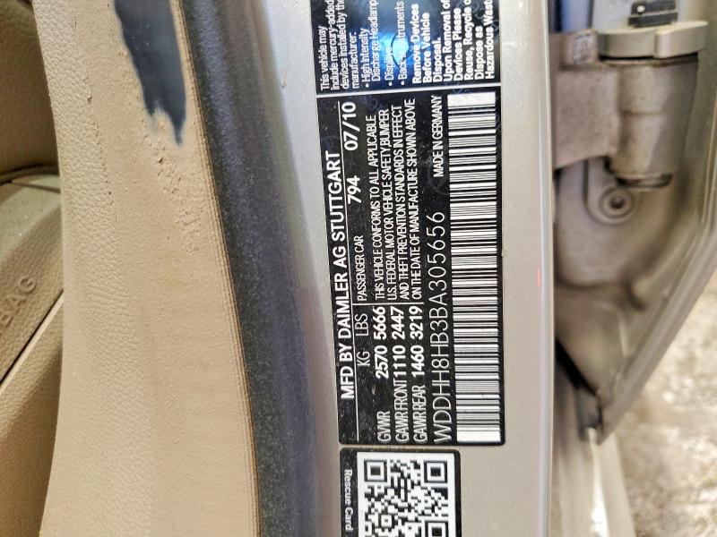2011 Mercedes-benz E მანქანა იყიდება აუქციონზე, vin: WDDHH8HB3BA305656, აუქციონის ნომერი: 59291226