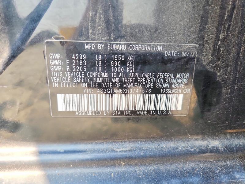 Продаж на аукціоні авто 2017 Subaru Impreza, vin: 4S3GTAM6XH3747576, номер лоту: 60178476