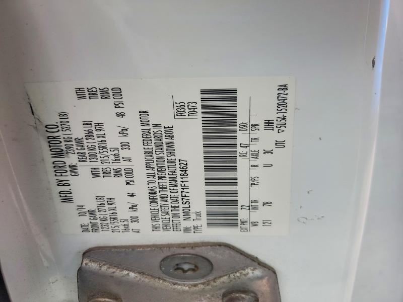 Продаж на аукціоні авто 2015 Ford Transit Connect, vin: NM0LS7F71F1184627, номер лоту: 61619236