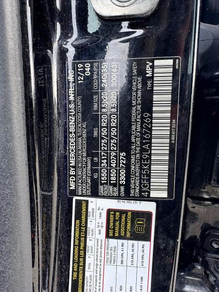 Aukcja sprzedaży 2020 Mercedes-benz Gls, vin: 4JGFF5KE9LA167269, numer aukcji: 60443426