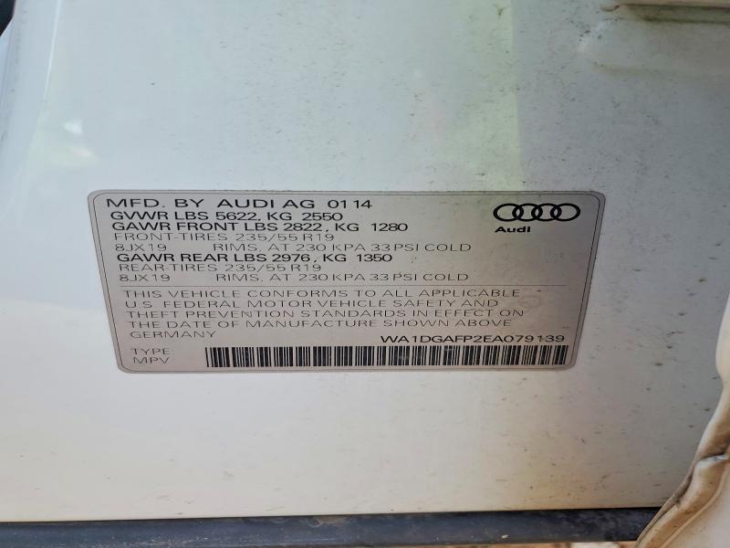 Продажа на аукционе авто 2014 Audi Q5, vin: WA1DGAFP2EA079139, номер лота: 63112116