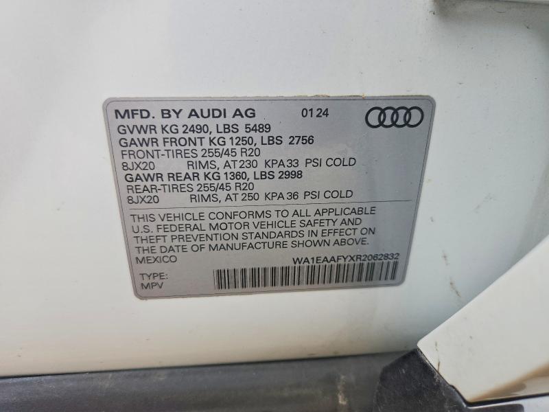 Aukcja sprzedaży 2024 Audi Q5, vin: WA1EAAFYXR2062832, numer aukcji: 61007816