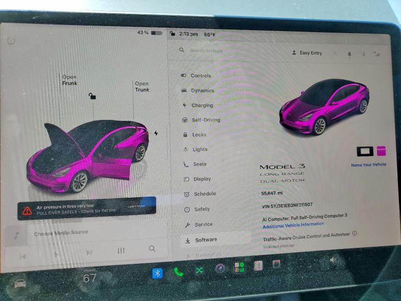 Aukcja sprzedaży 2022 Tesla Model 3, vin: 5YJ3E1EB3NF211507, numer aukcji: 62885666