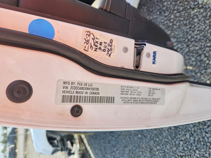 Aukcja sprzedaży 2022 Chrysler 300, vin: 2C3CCABGXNH158700, numer aukcji: 59373306