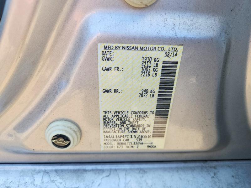61882276 :رقم المزاد ، 1N4AL3AP4FC152868 vin ، 2015 Nissan Altima مزاد بيع