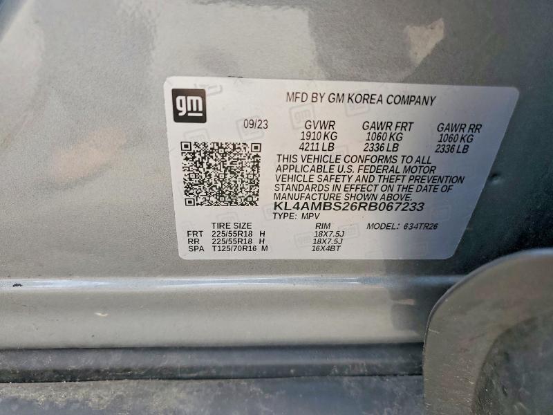 2024 Buick Encore Gx მანქანა იყიდება აუქციონზე, vin: KL4AMBS26RB067233, აუქციონის ნომერი: 60552786