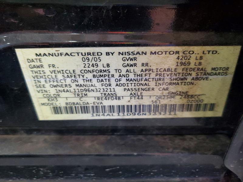 Продажа на аукционе авто 2006 Nissan Altima, vin: 1N4AL11D96N323211, номер лота: 63116376