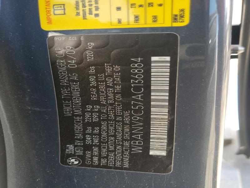 Продажа на аукционе авто 2010 Bmw 535, vin: WBANV9C57AC136884, номер лота: 59832666