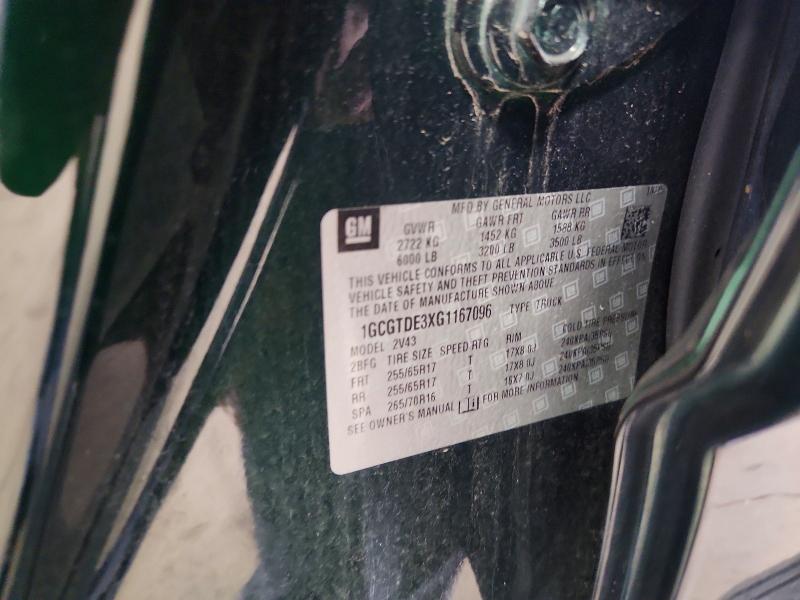 59776646 :رقم المزاد ، 1GCGTDE3XG1167096 vin ، 2016 Chevrolet Colorado مزاد بيع