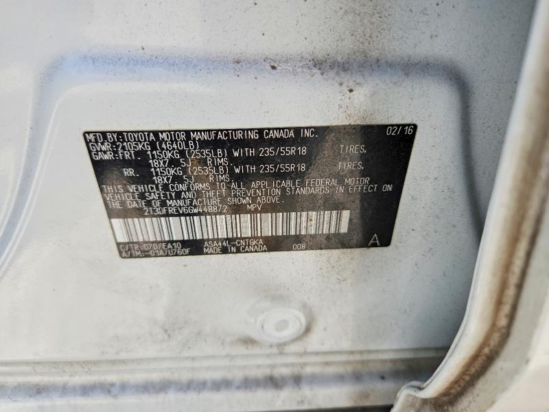 Продажа на аукционе авто 2016 Toyota Rav4, vin: 2T3DFREV6GW448872, номер лота: 60167186