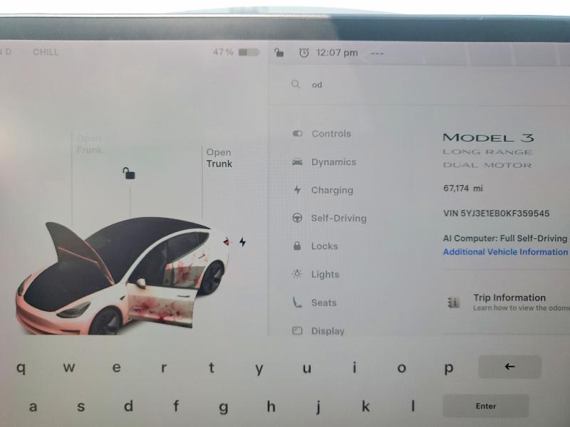 60546656 :رقم المزاد ، 5YJ3E1EB0KF359545 vin ، 2019 Tesla Model 3 مزاد بيع